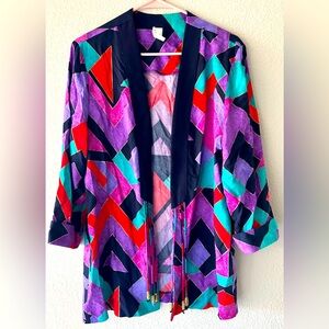Women’s vintage 80’s multicolored blazer WITH THE SHOULDER PADS.